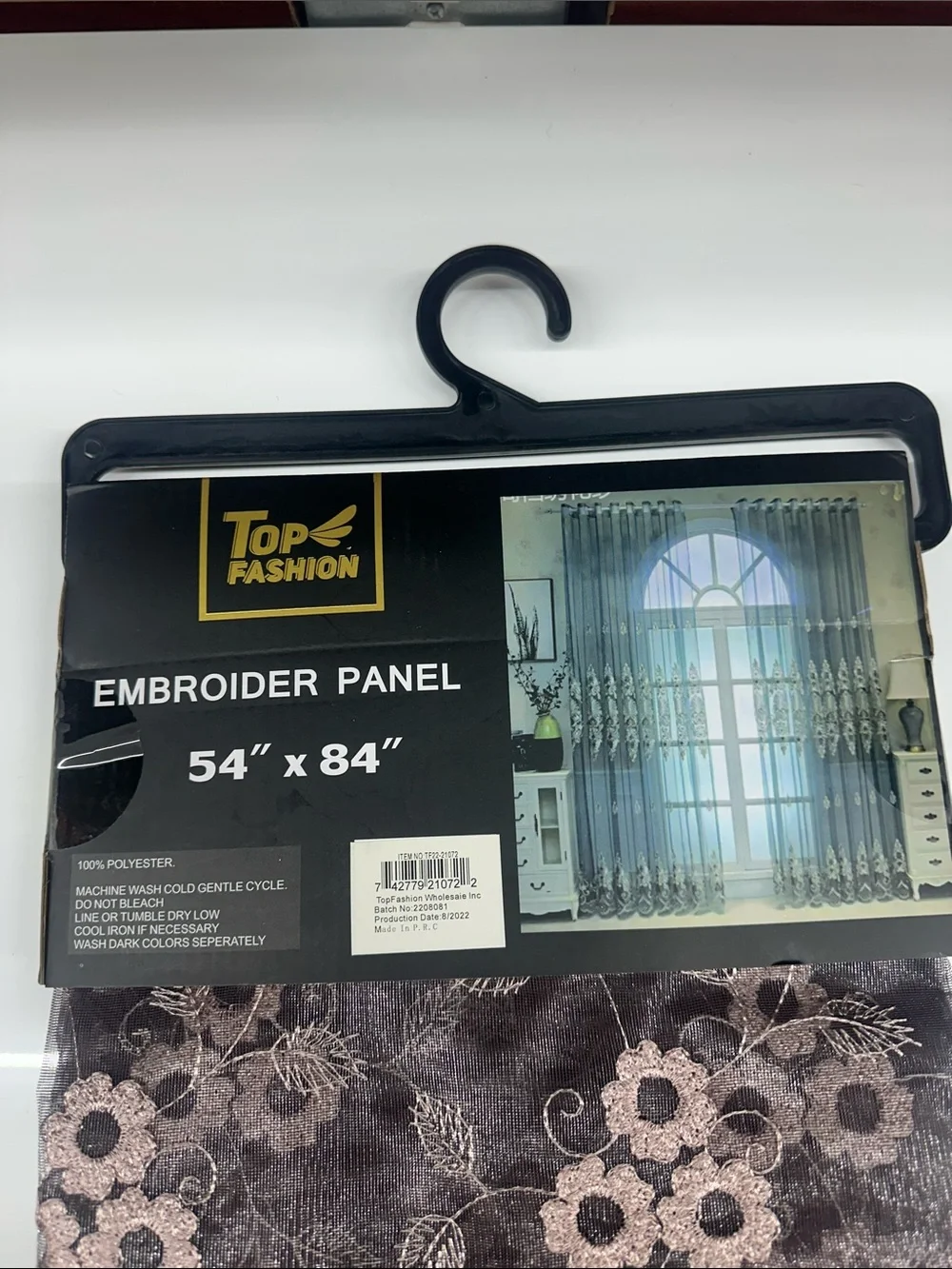 Embroider Panel Curtain - Taupe